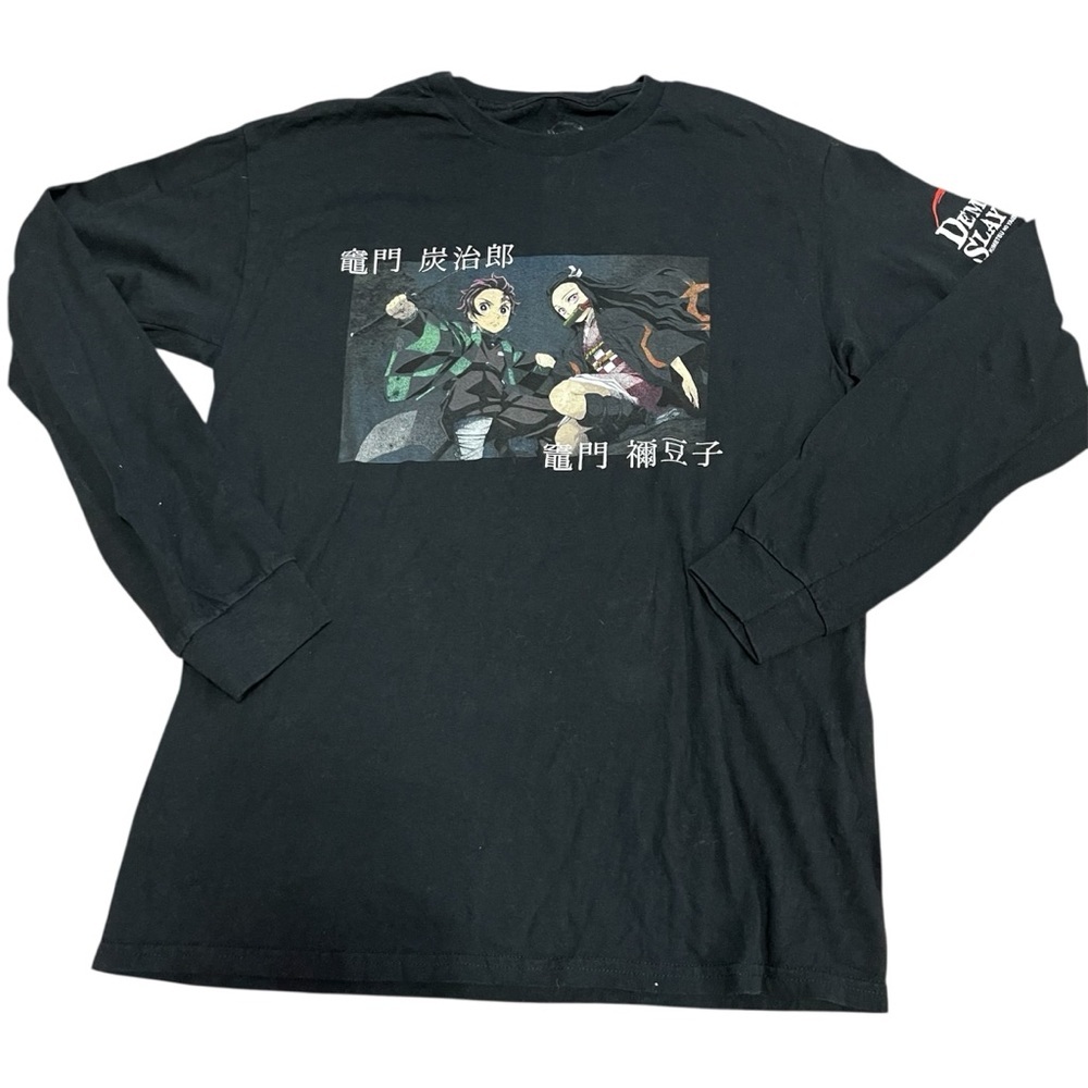 Demon Slayer Black Graphic Long Sleeves Tee US M